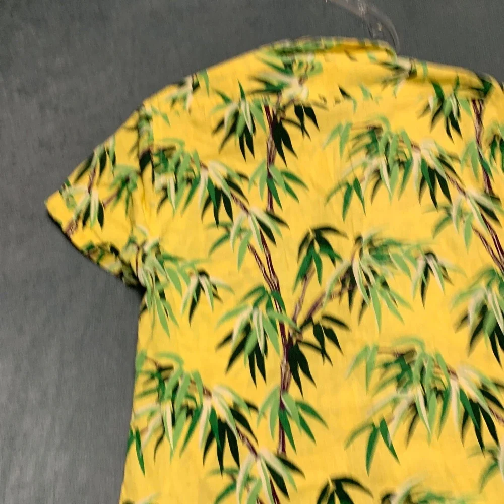 Scotch & Soda Shirt Mens XL Multicolor Tropical Leaf Chest Pocket Summer Beach